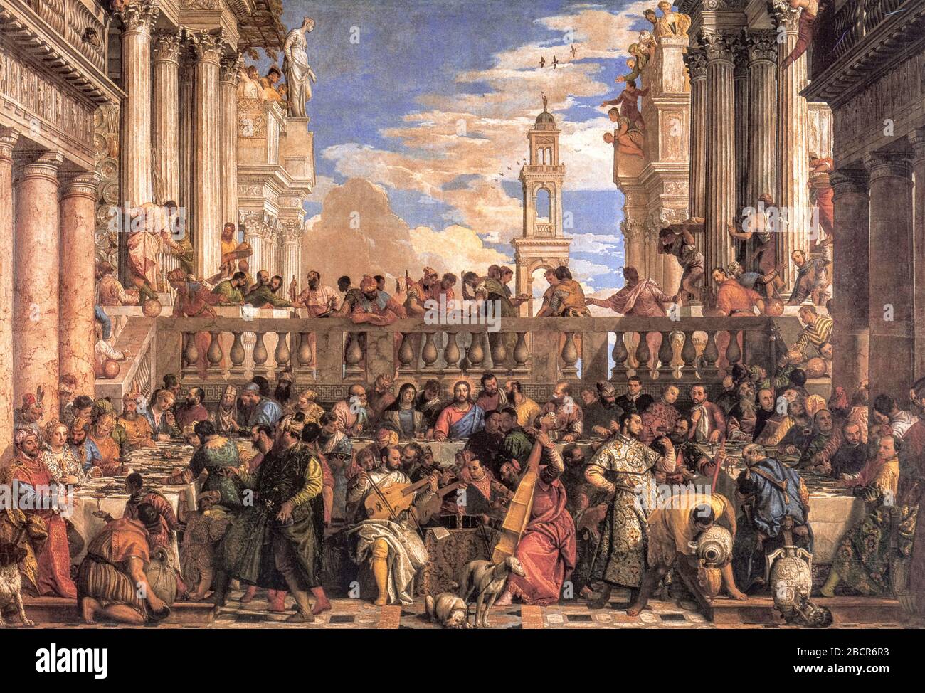 France - Paris Louvre Museum - Paolo Veronese - Nozze di Cana  - 1563 Stock Photo