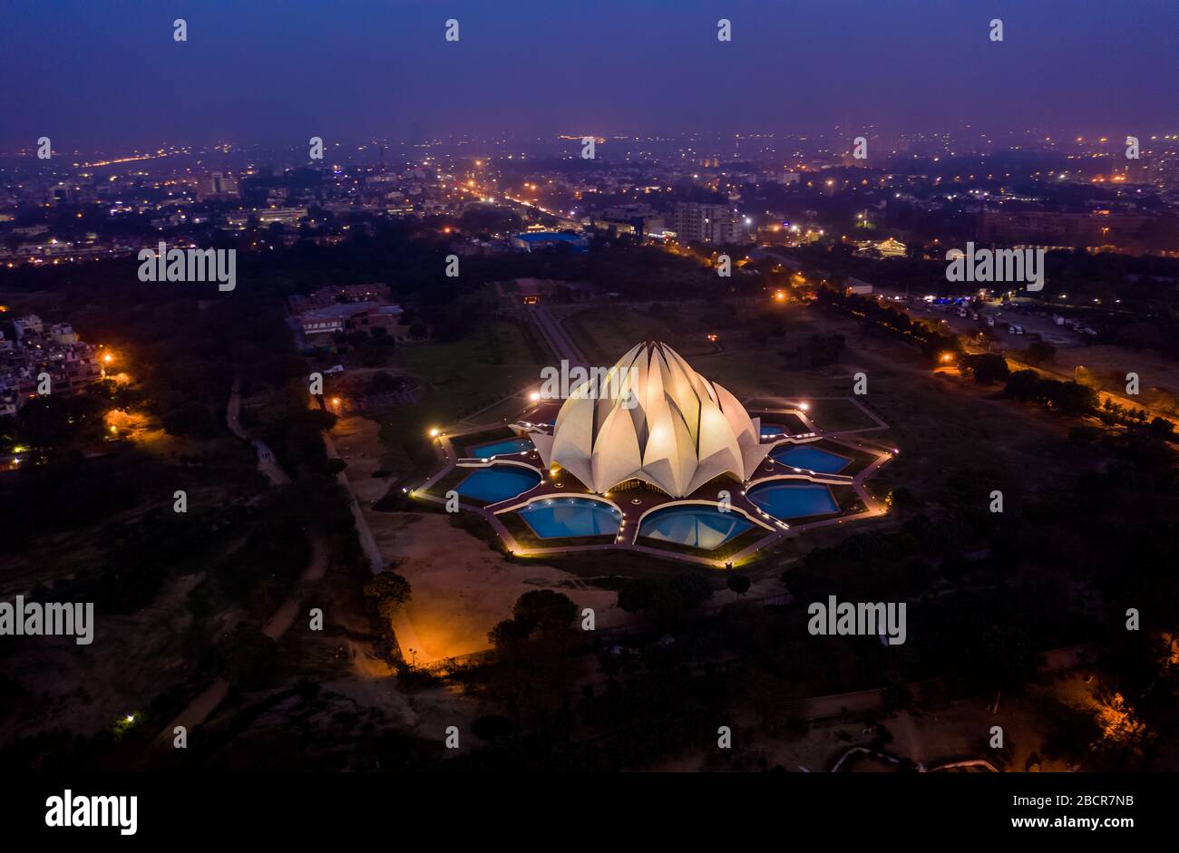 Lotus temple aerial hi-res stock photography and images - Alamy