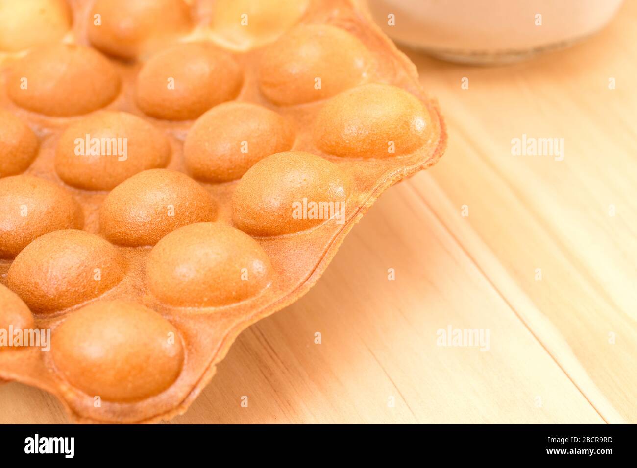 Traditional Hong Kong waffle soft and crunchy from oven, Hong Kong Egg,egg puff Stock Photo