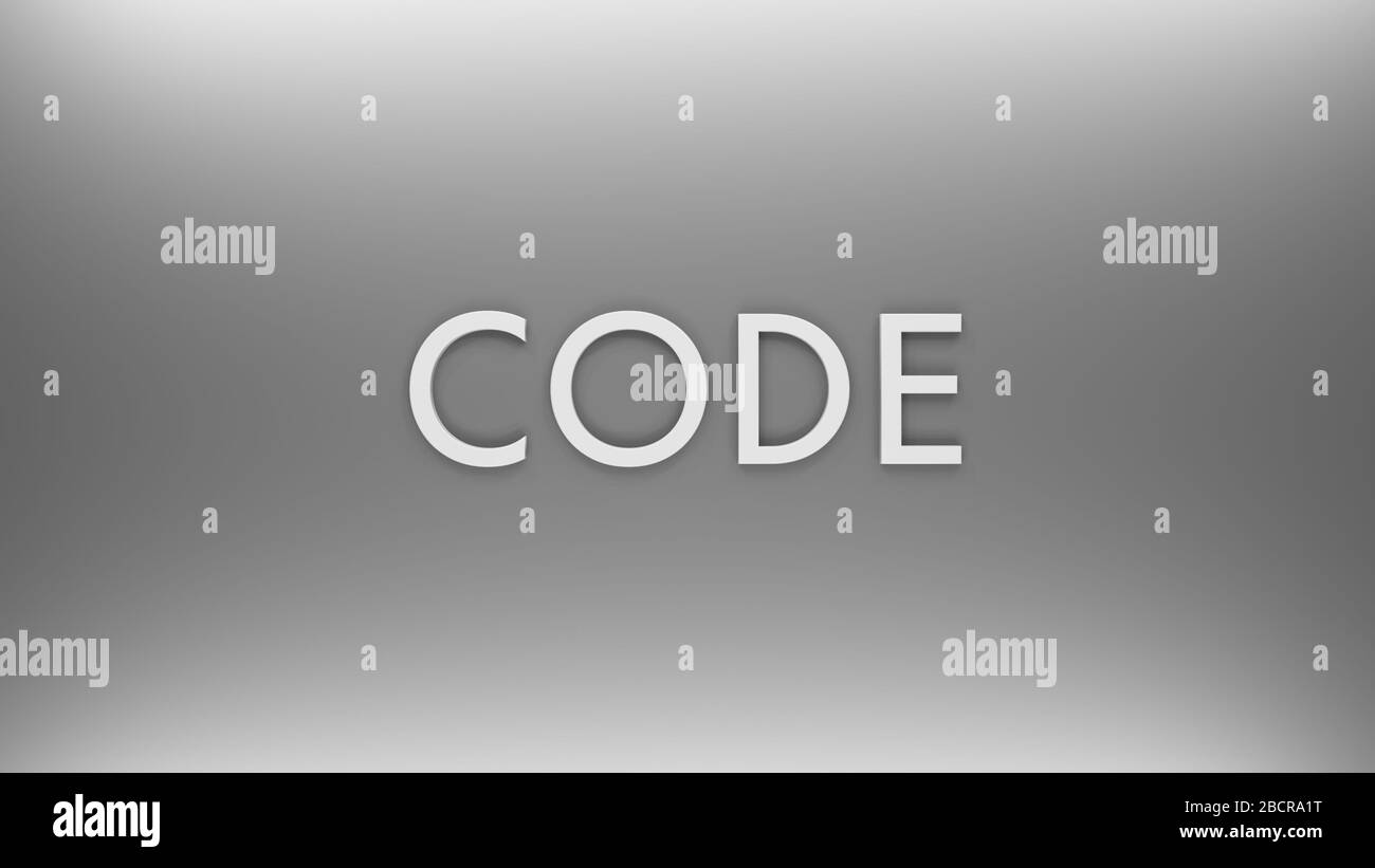 Code business concept, 3D Illustration, flat lay view, banner ...