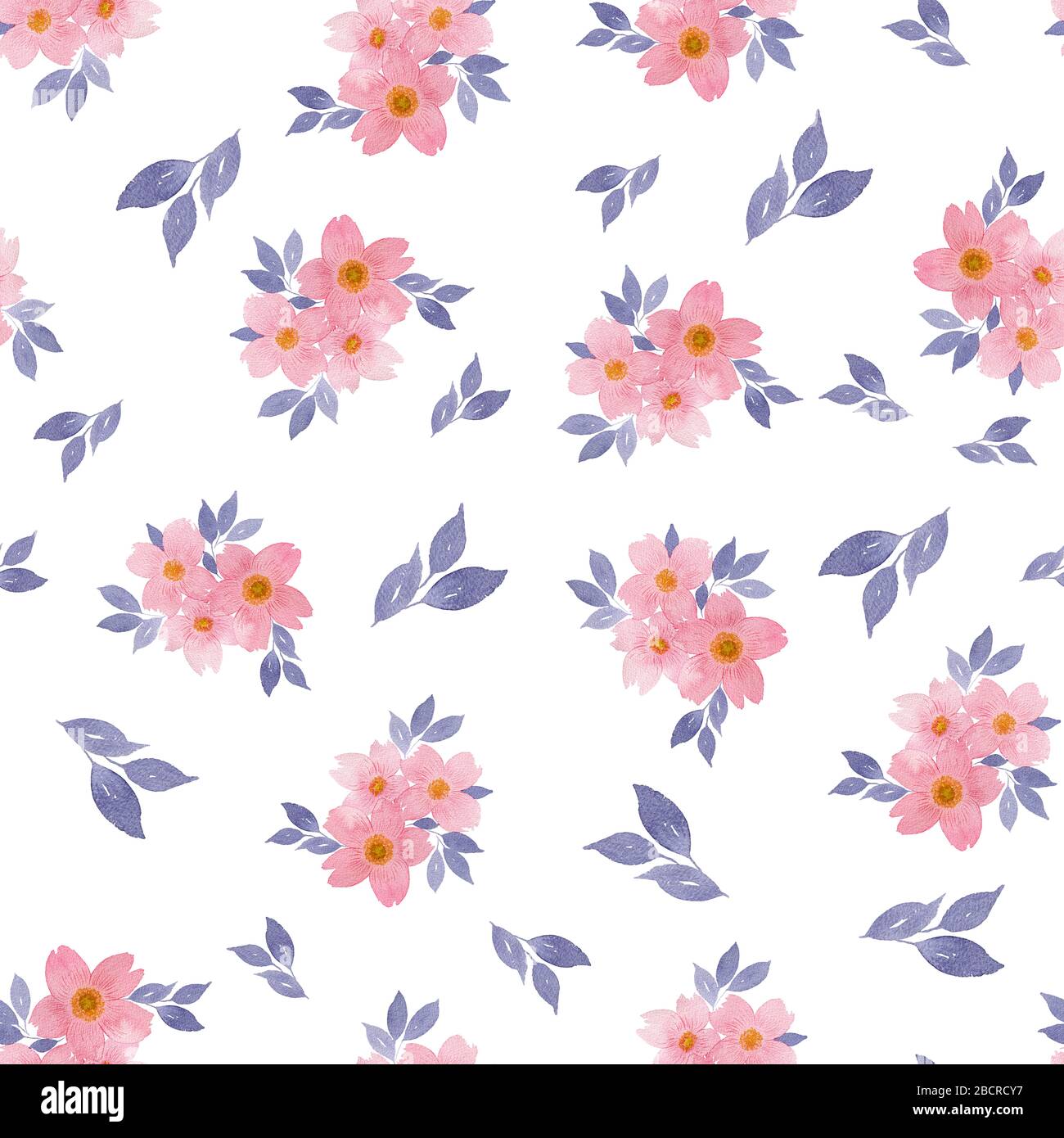 seamless floral background with pink flowers, soft pink flowers and