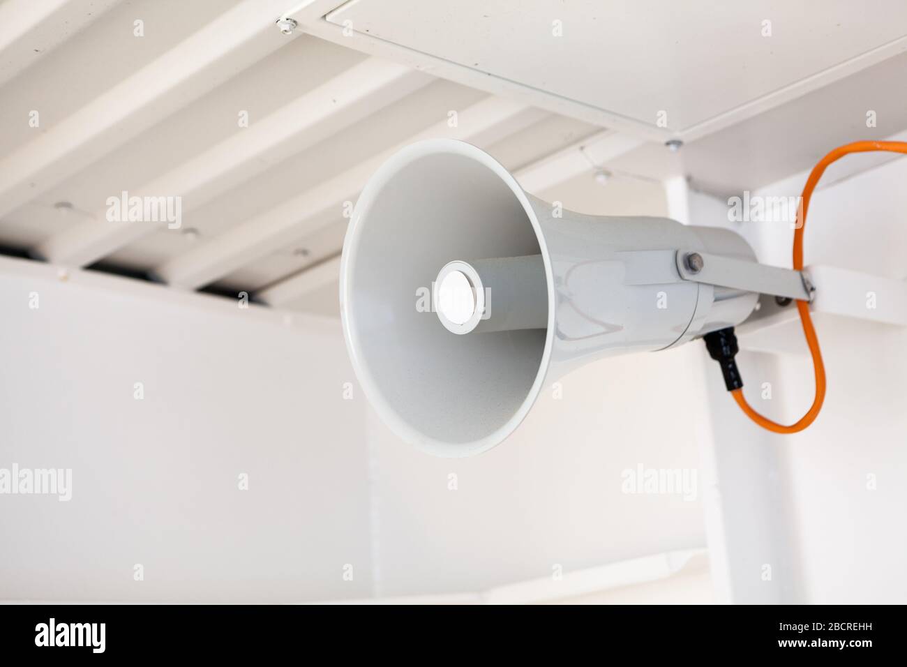 Emergency alert system siren is on cruise ship Stock Photo Alamy