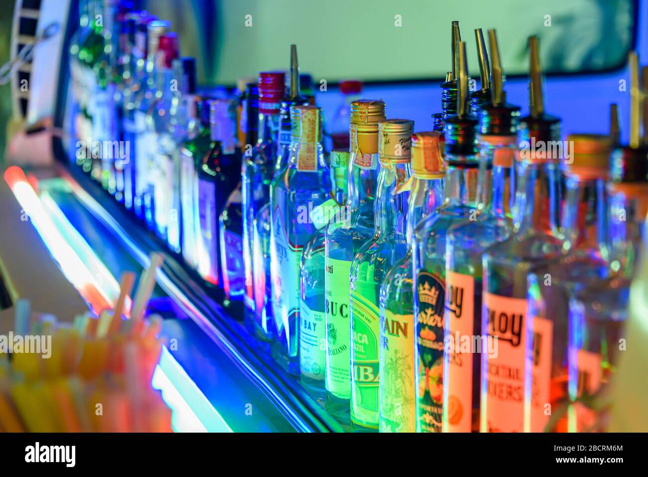 Cocktail bar in a converted VW Camper Van, Kata Beach, Phuket, Thailand Stock Photo