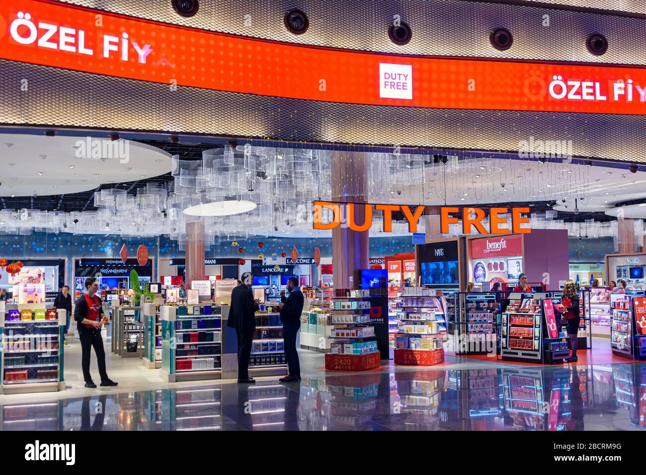 Duty Free at Istanbul International Airport, Turkey Stock Photo