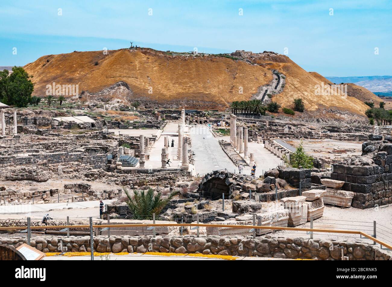 panoramic view of archaeological excavation Bet Shean, israel Stock Photo