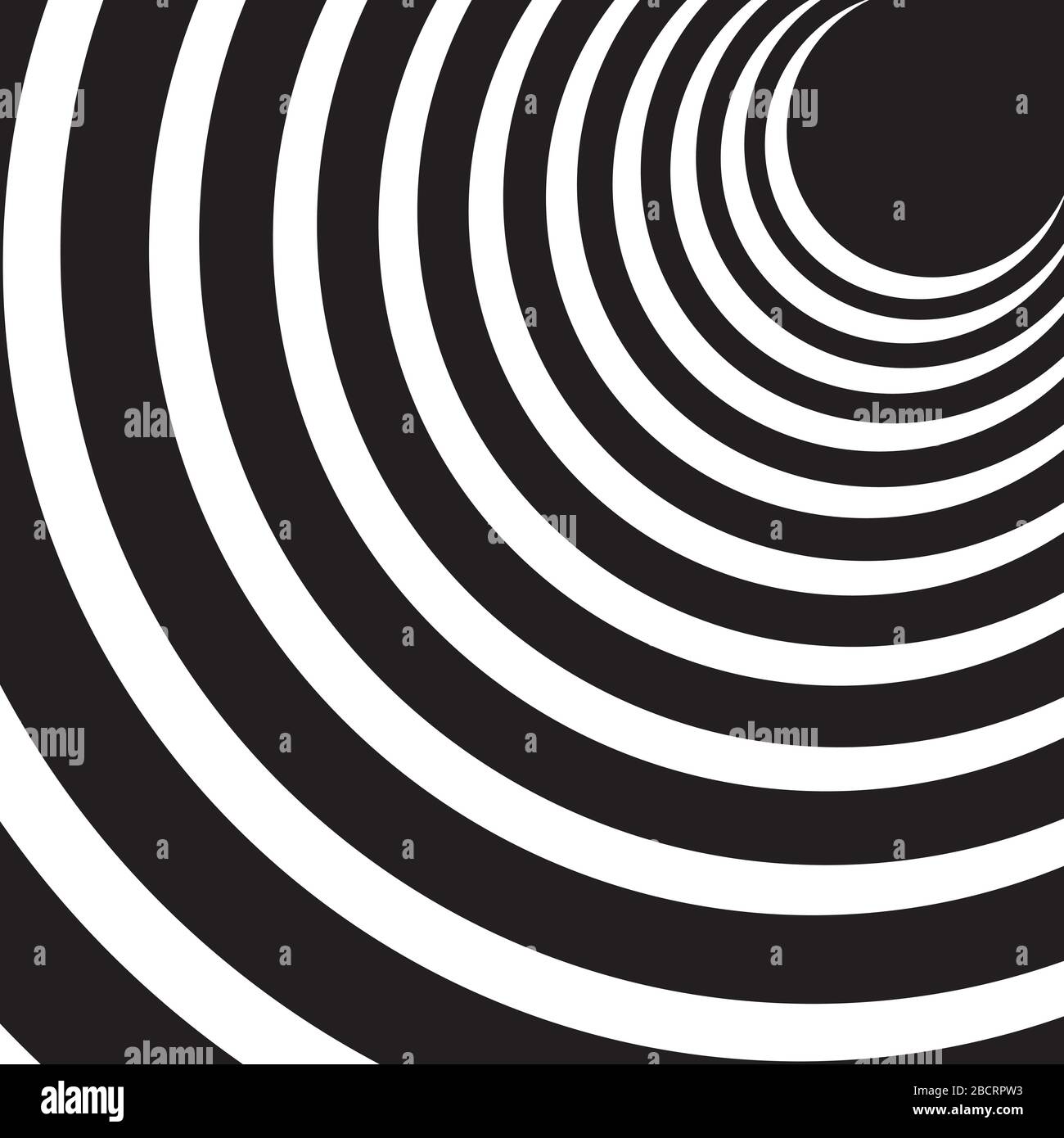 Black and white circular lines tunnel background Stock Vector Image ...