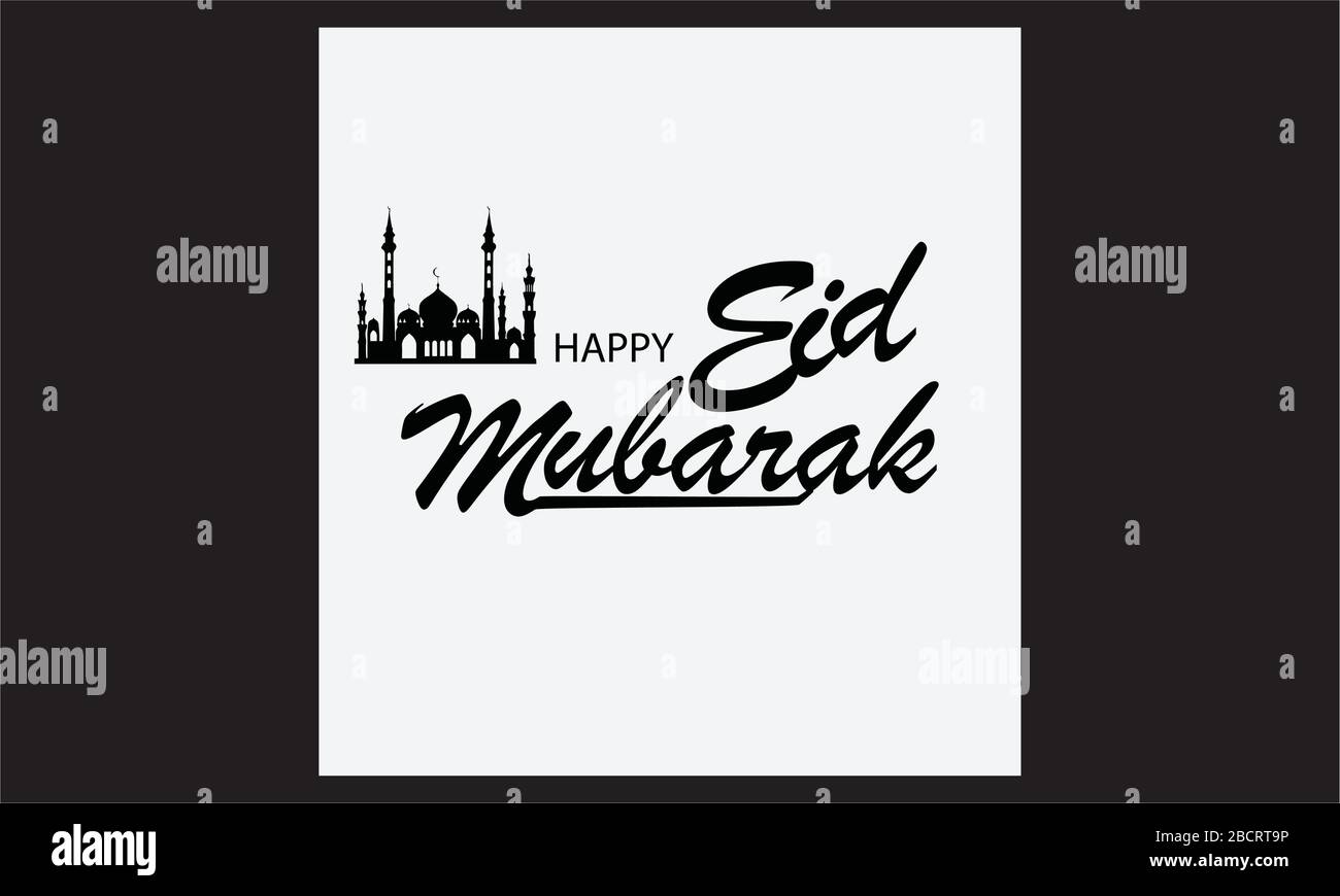 Eid mubarak Black and White Stock Photos & Images Alamy