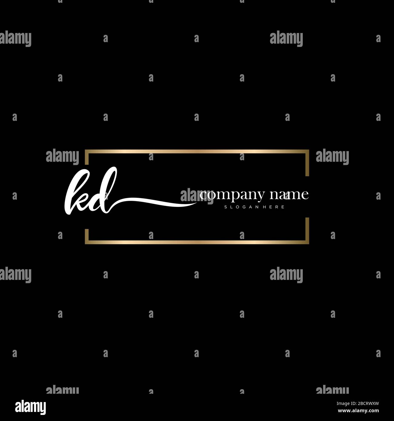 KD Initial Letter handwriting logo hand drawn template vector, logo for ...