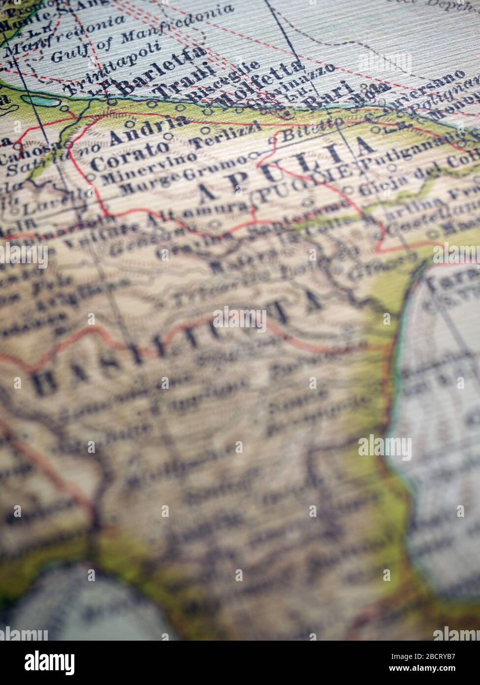 Apulia, Map, Italy, Europe Stock Photo - Alamy