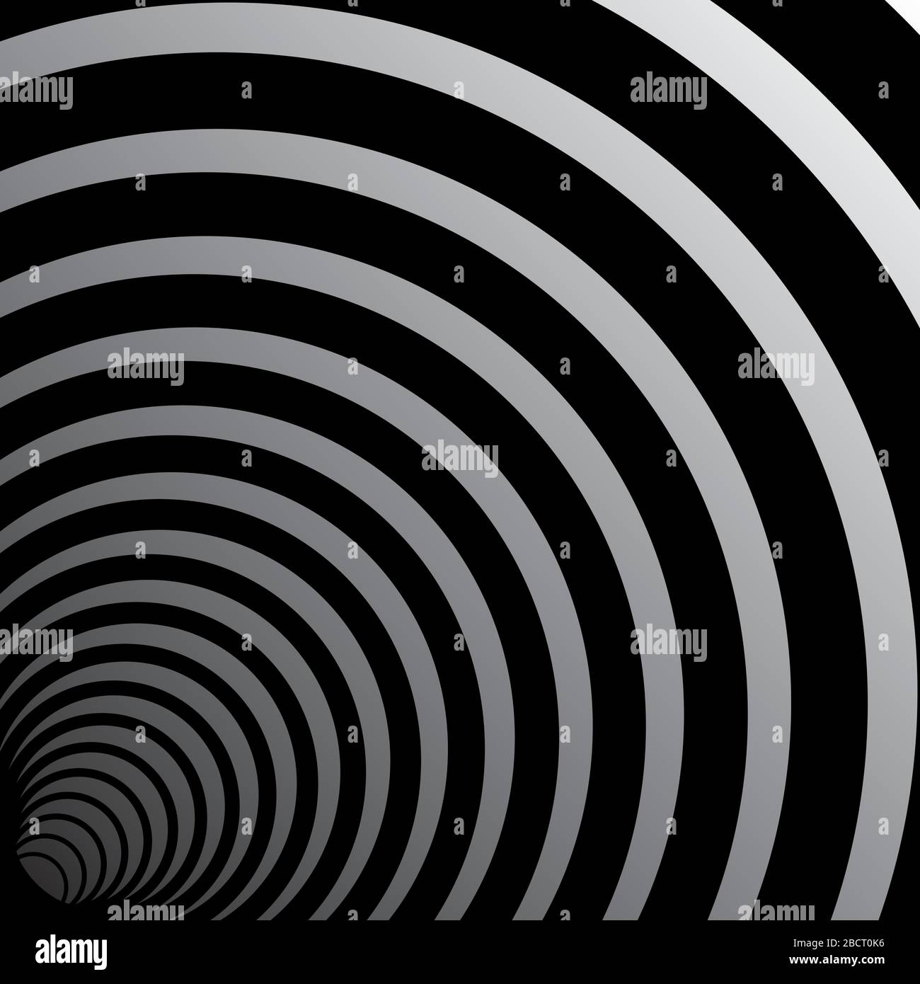 Black and white circular lines tunnel background Stock Vector Image ...