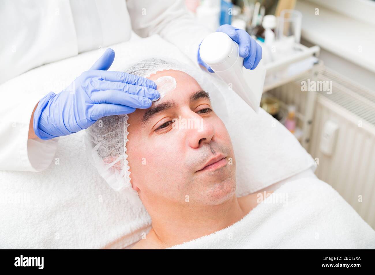 Beautician mask face close up hi-res stock photography and images - Alamy