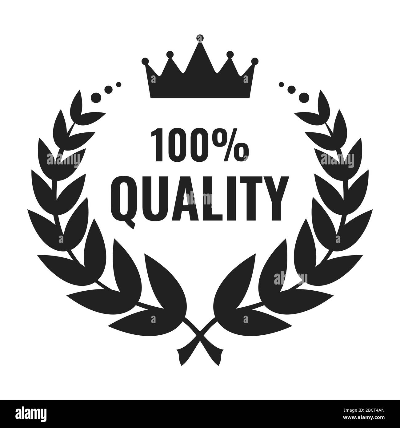 Quality mark infographics pictogram. Certificate and warranty, highest rating Stock Vector