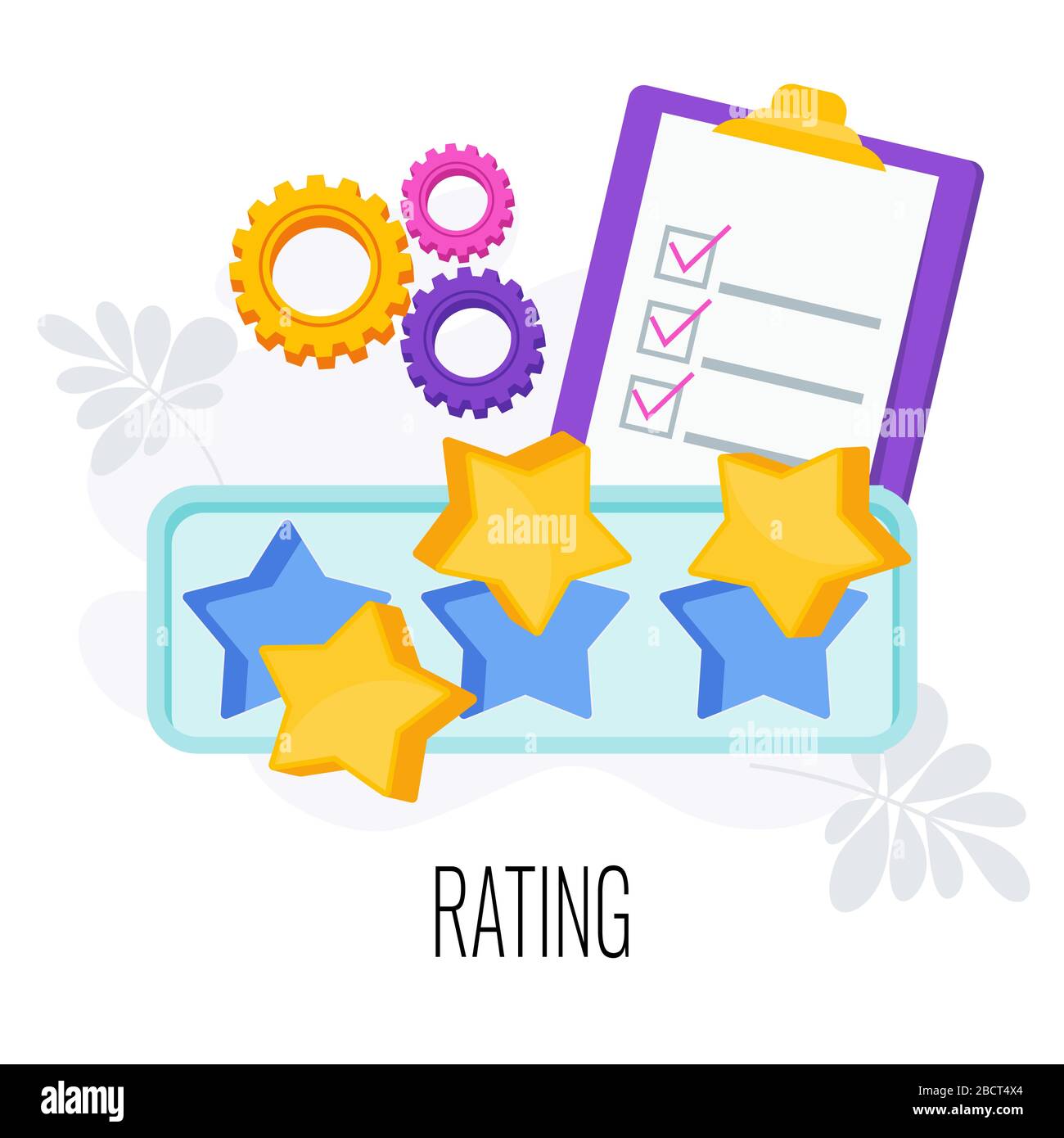 Rating bar for ratings of customers, site visitors and users. Stock Vector