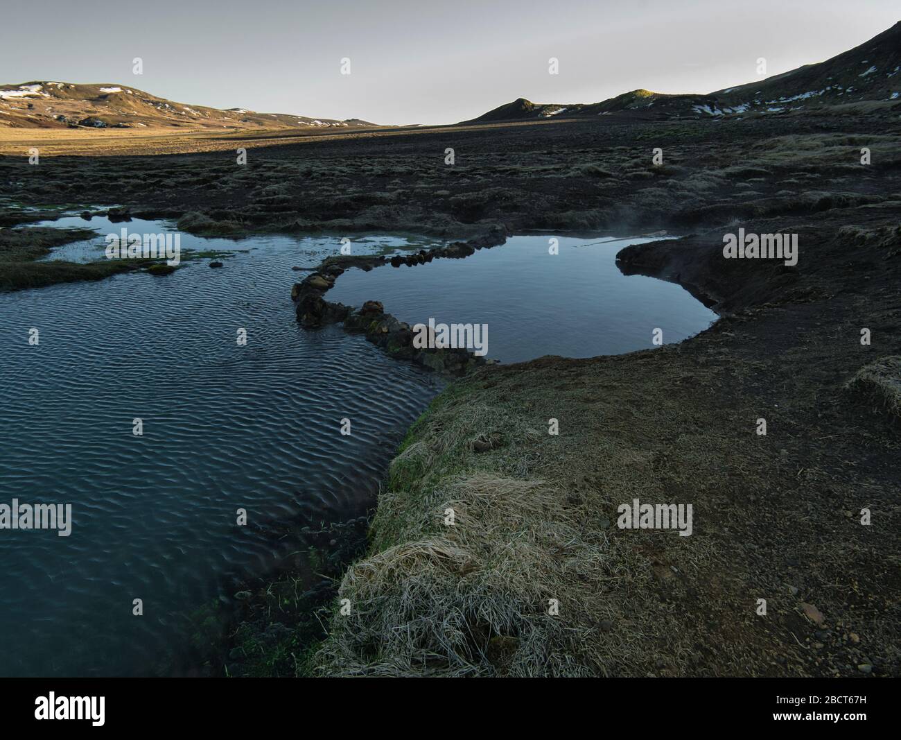 The Skatalaug a small geothermal pool in the south of Iceland Stock Photo