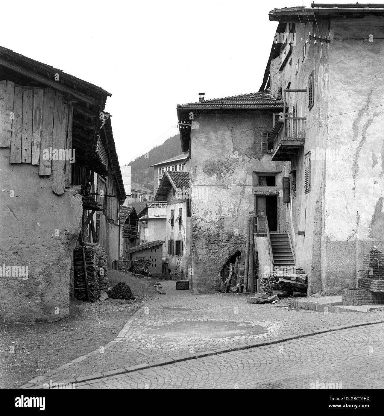 Alpine village near Monte Pana, South Tyrol, Italy 1930s Stock Photo