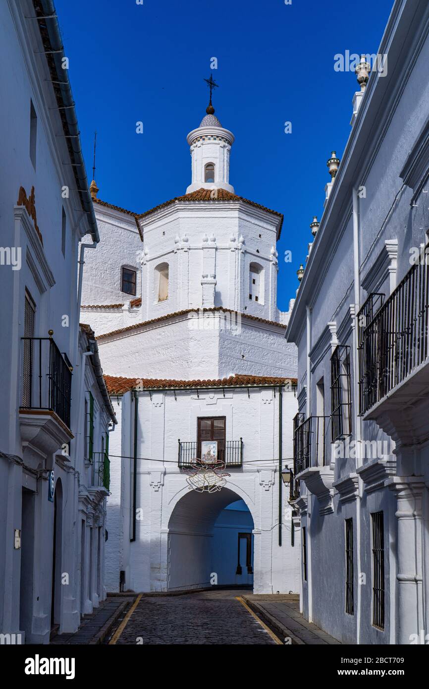 Church of Our Lady of Granada, Llerena, Extremadura in Spain Stock Photo