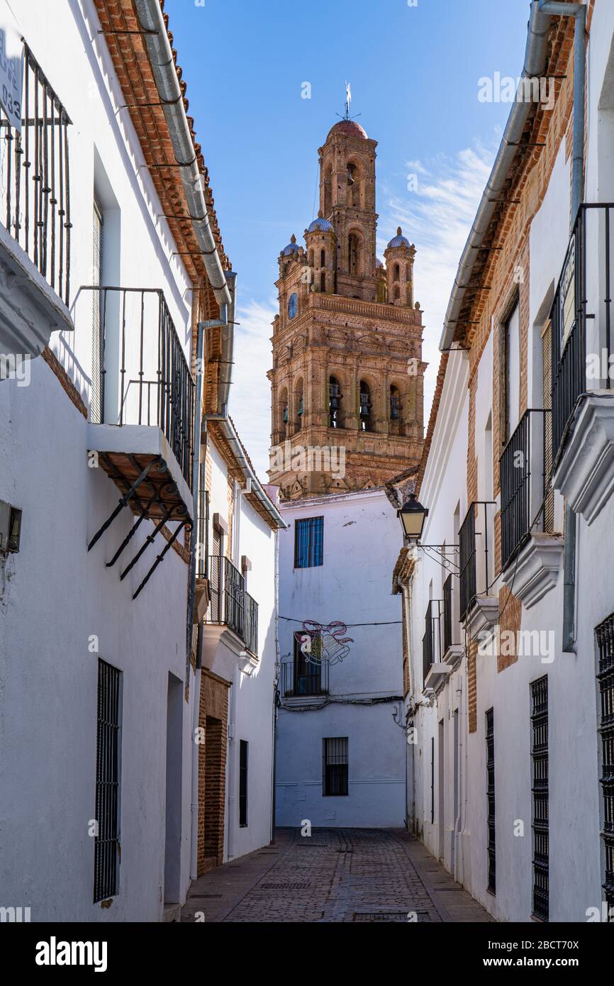 Church of Our Lady of Granada, Llerena, Extremadura in Spain Stock Photo