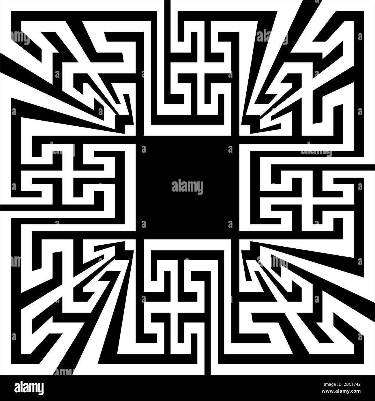 Greek key border frame. Abstract geometric. Vector Stock Vector Image ...