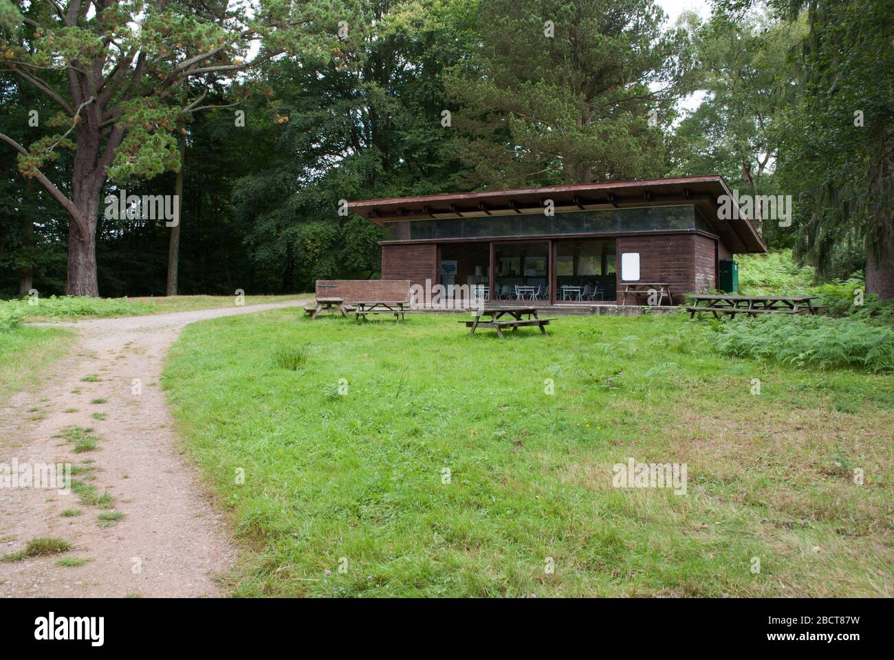 Loder Valley Reserve Entrance Building Kew Royal Botanic Gardens, Ardingly, Haywards Heath, Sussex, RH17 6TN Stock Photo