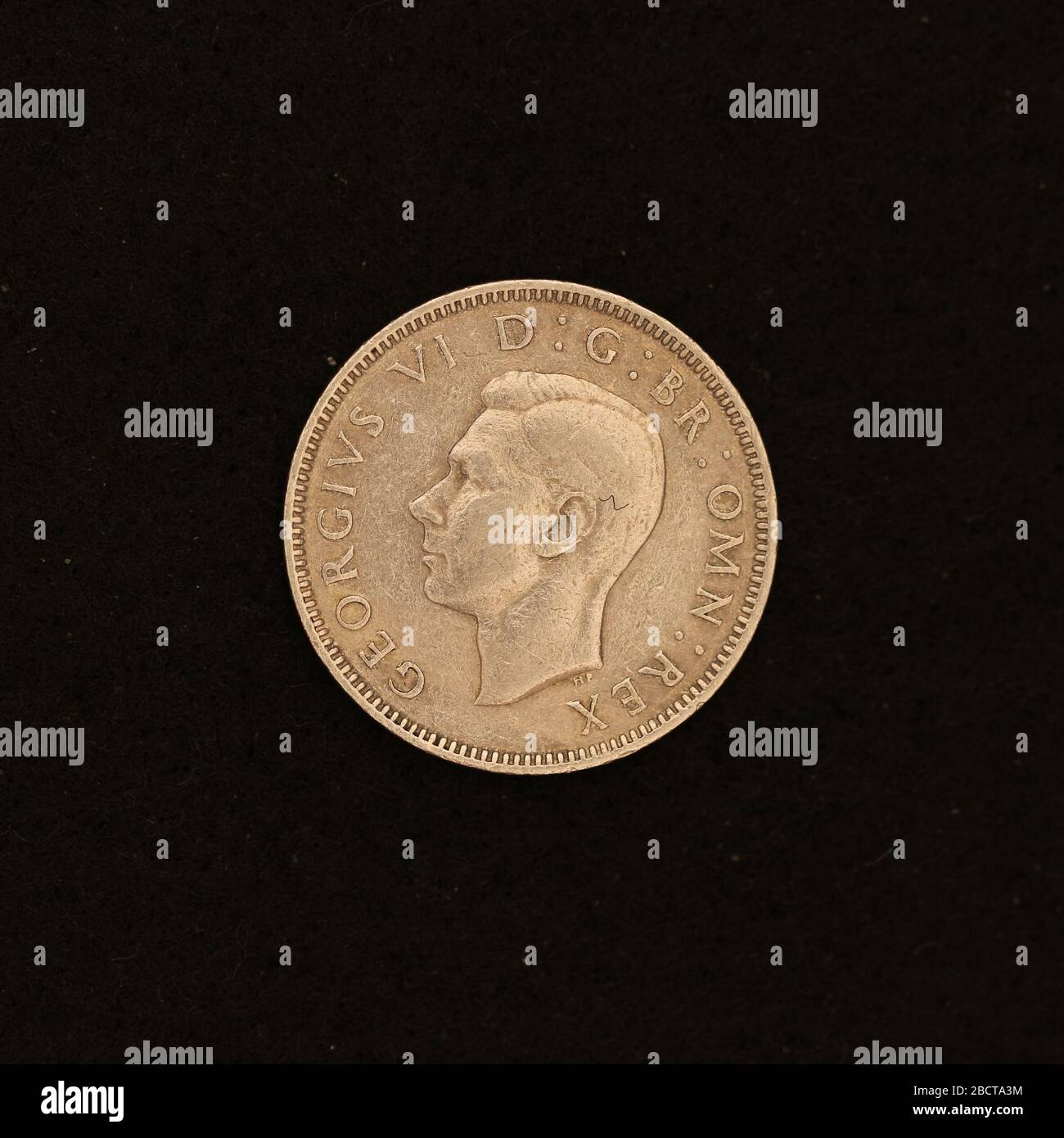 Nahaufnahme einer Englischen 1 Shilling Münze Stock Photo