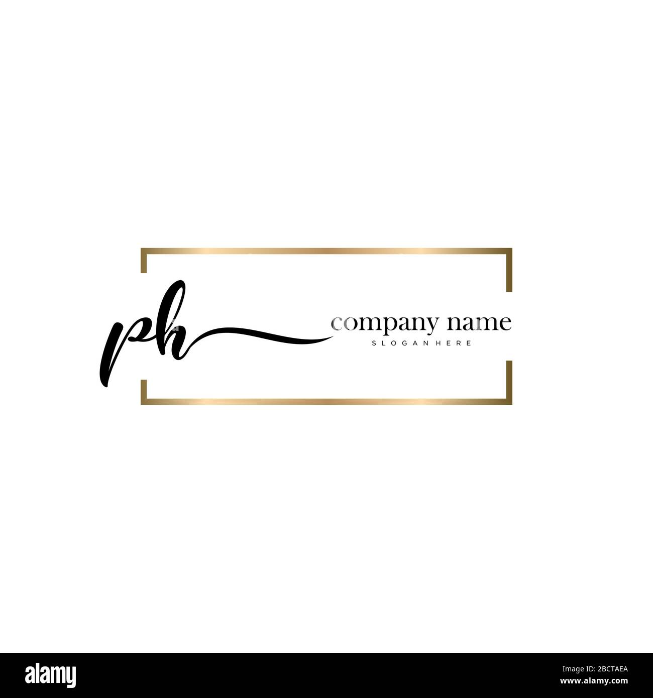PH Initial Letter handwriting logo hand drawn template vector, logo for ...