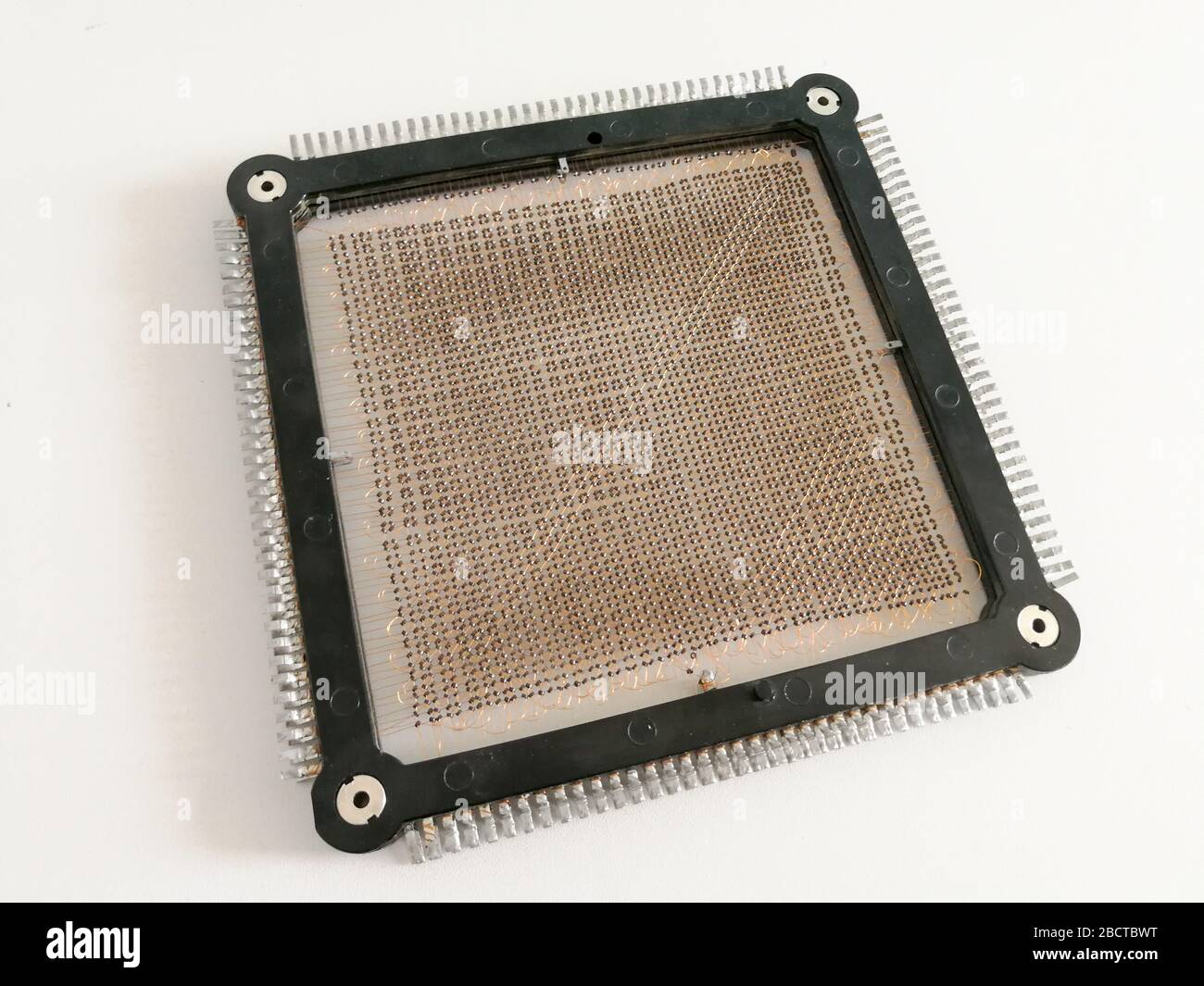 Many ferrites assembled in matrix configuration in magnetic core memory ...