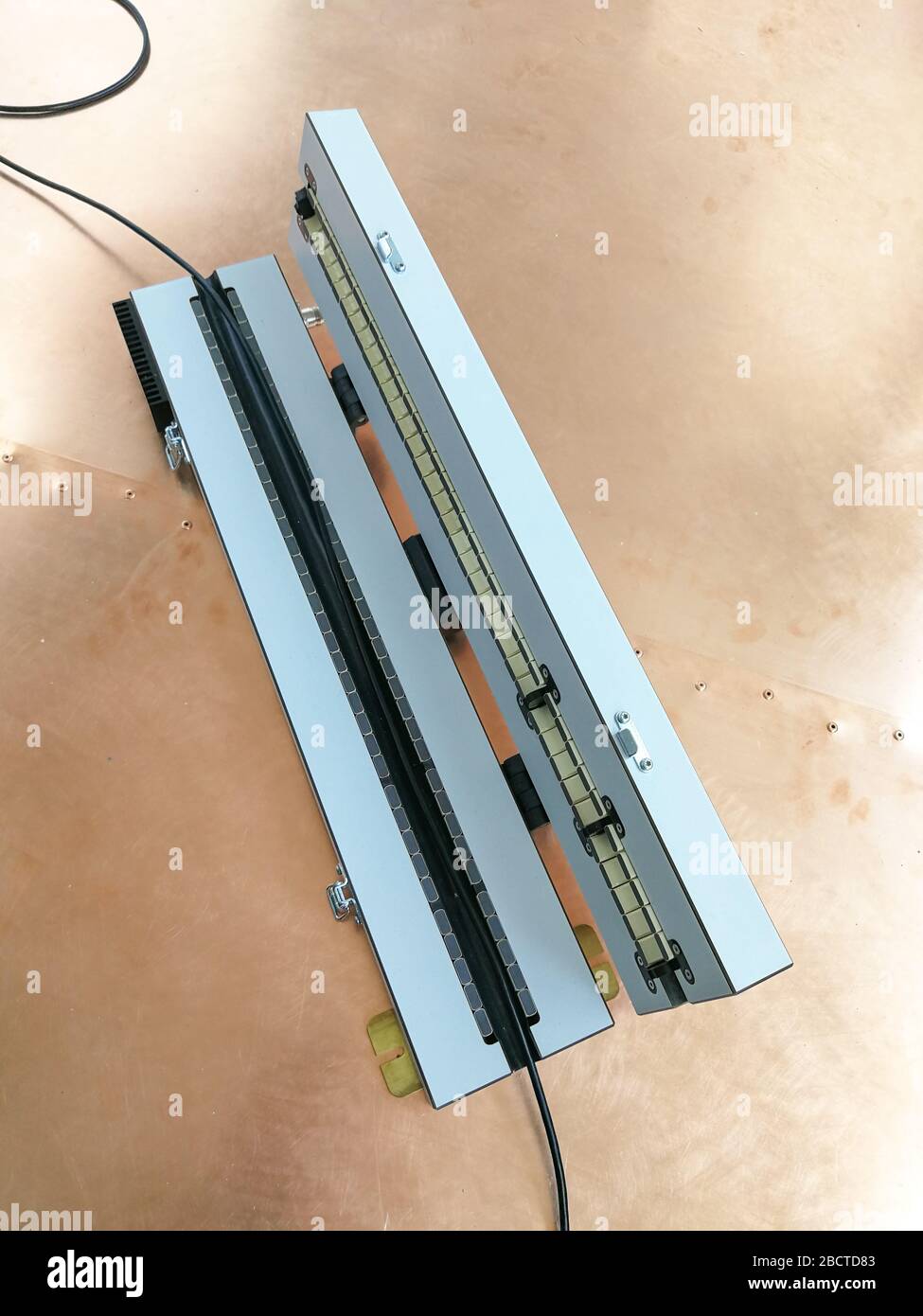 EM-clamp for conducted immunity test for electromagnetic compatibility for investigating shielding and immunity Stock Photo