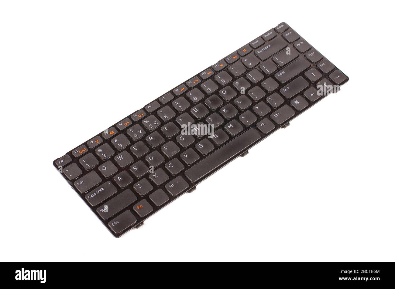The replacement of laptop keyboard isolated on the white background Stock Photo