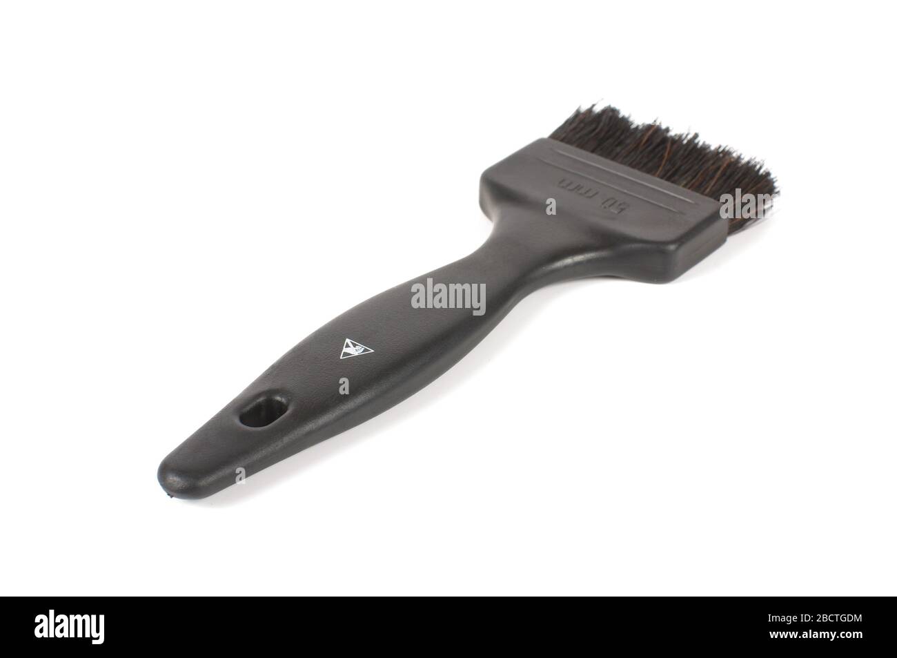 Special purpose electrostatic brush for vinyl dust cleaning Stock Photo