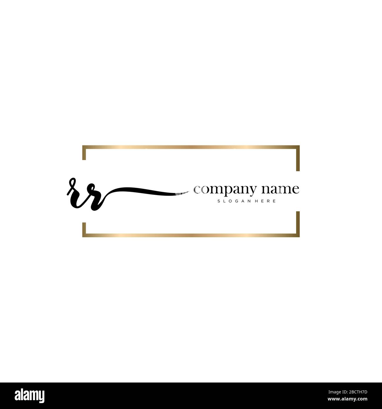 RR Initial Letter handwriting logo hand drawn template vector, logo for ...