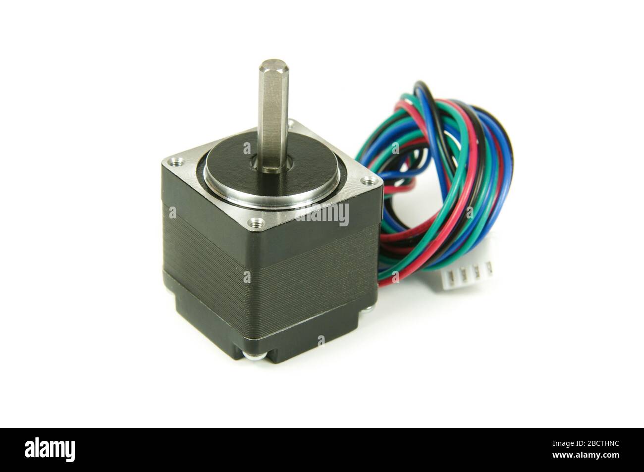 Stepper or stepping motor for precise movement used in cnc Stock Photo