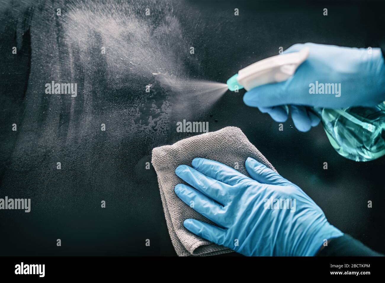 Surface home cleaning spraying antibacterial sanitizing spray bottle