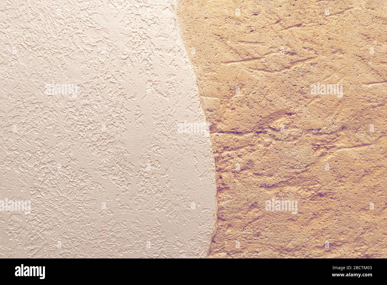 Background from two different walls, two different colors. Stock Photo