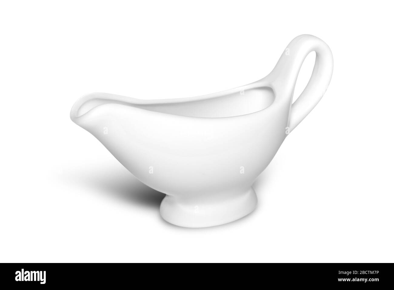 Empty ceramic gravy boat isolated on white background Stock Photo Alamy