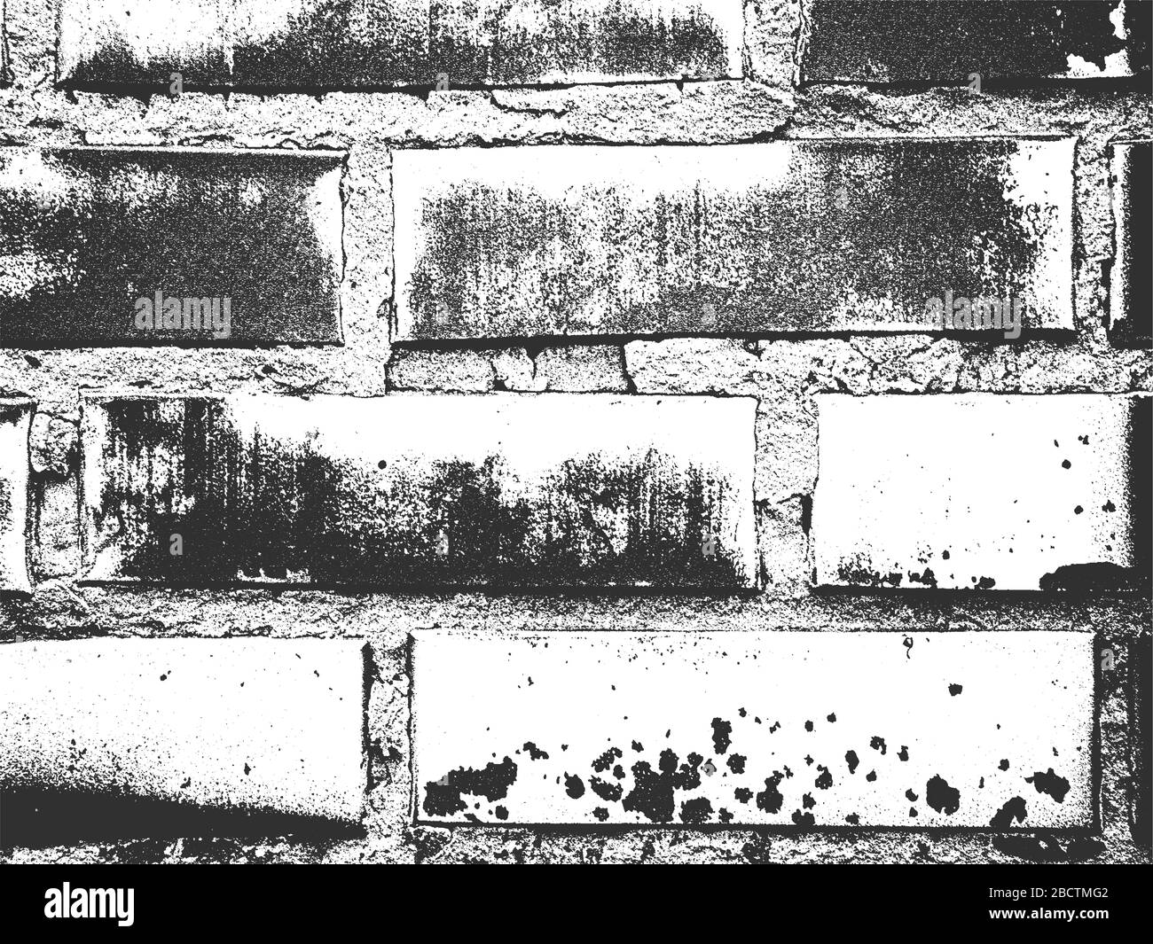 Distress old brick wall texture. Black and white grunge background ...