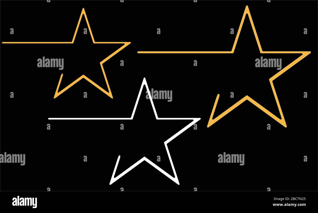Gold star logo vector vectors hi-res stock photography and images - Alamy