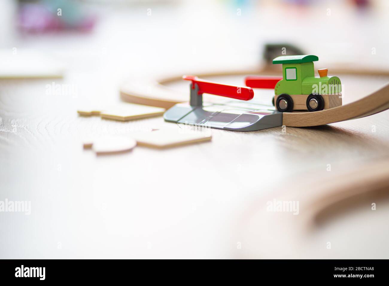 wooden train bridge toy