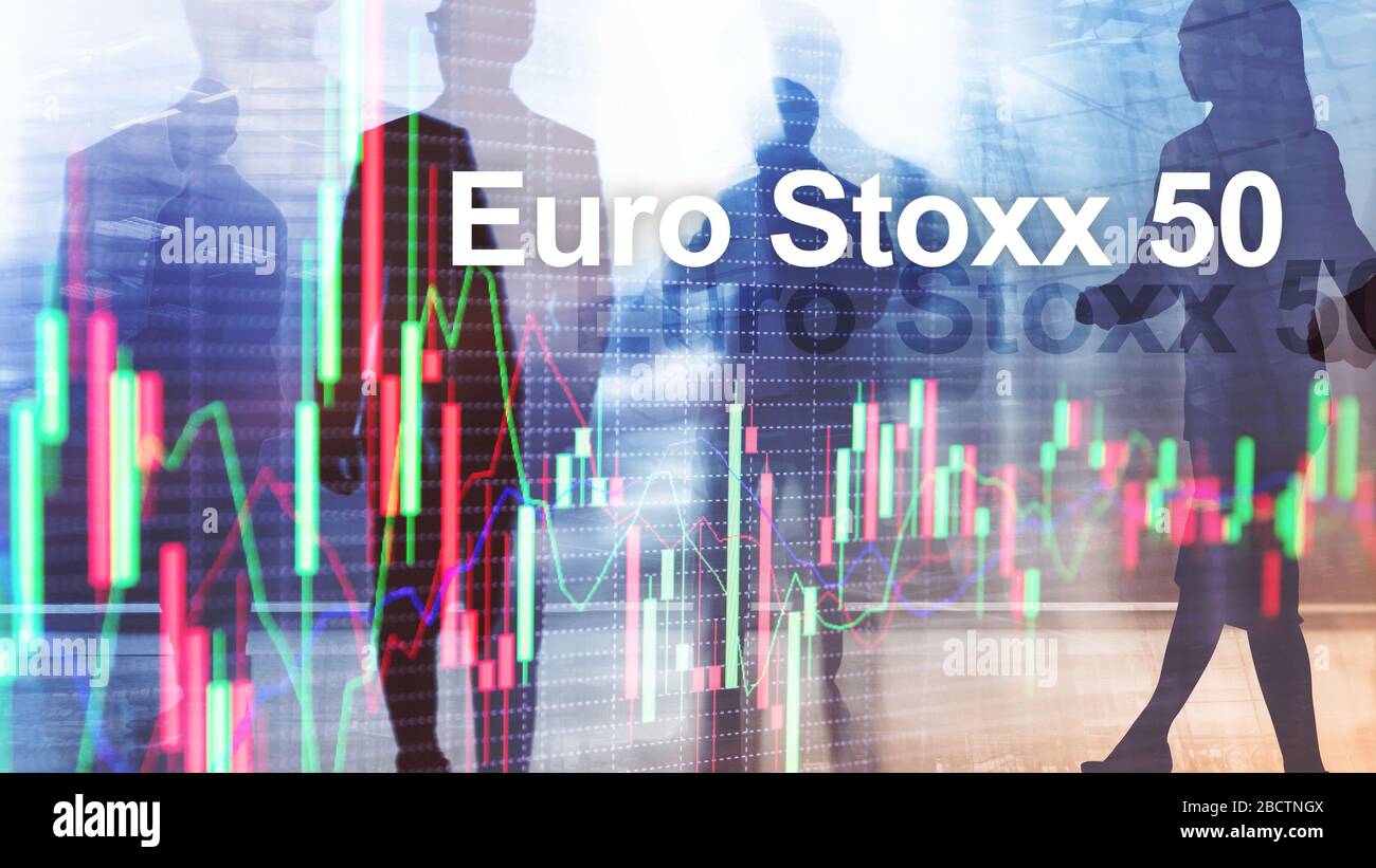 Euro Stoxx 50. STOXX50E. Index Eurozone concept. Stock Photo