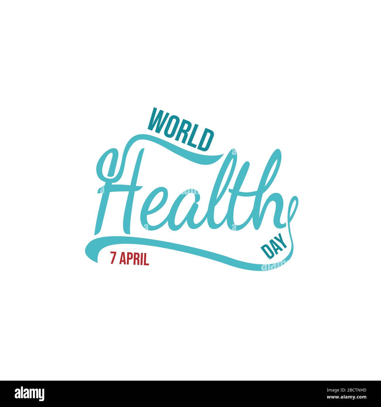 World health day vector illustration. World Health Day vector typography lettering logo design vector Stock Vector