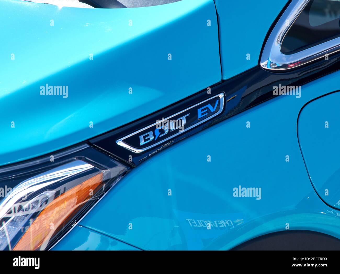 Montreal, Canada April 4, 2020 Chevrolet Bolt EV electric car