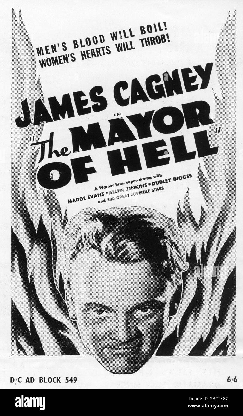JAMES CAGNEY in THE MAYOR OF HELL 1933 director ARCHIE MAYO Warner Bros ...