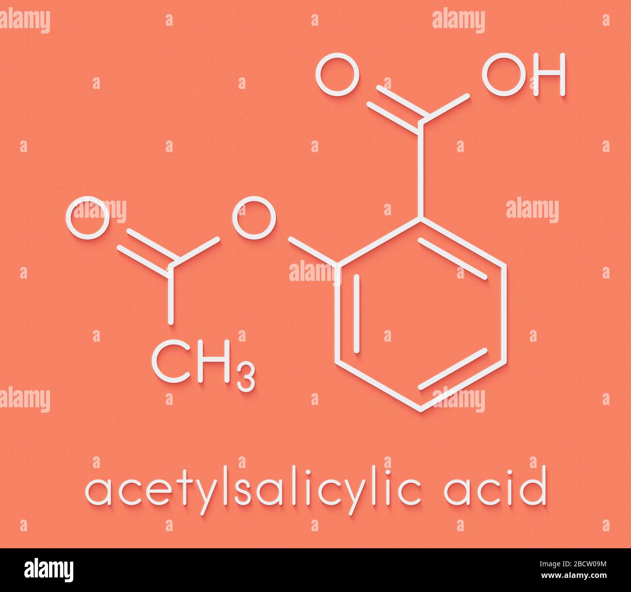 Acetylsalicylic acid (aspirin) drug molecule. Skeletal formula Stock Photo Alamy