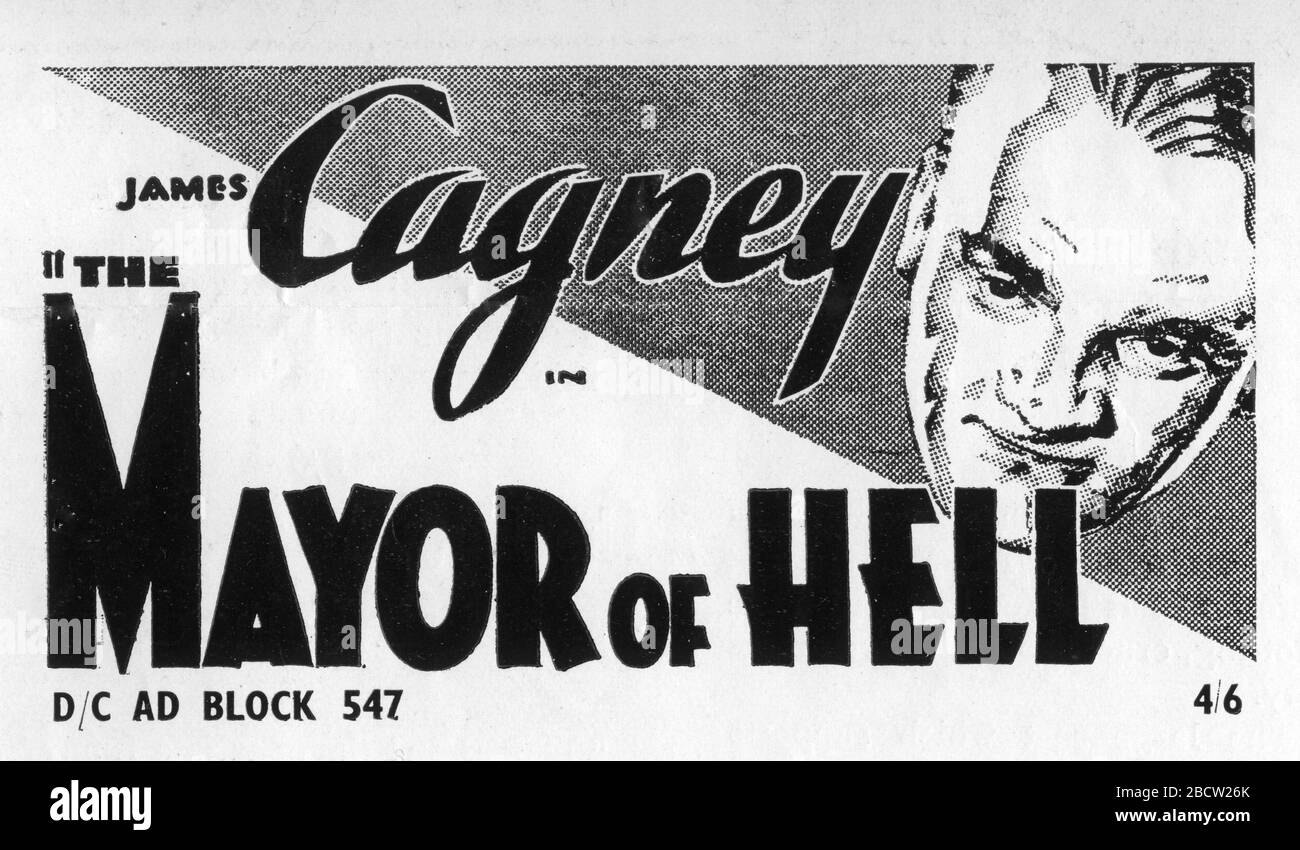 JAMES CAGNEY in THE MAYOR OF HELL 1933 director ARCHIE MAYO Warner Bros ...