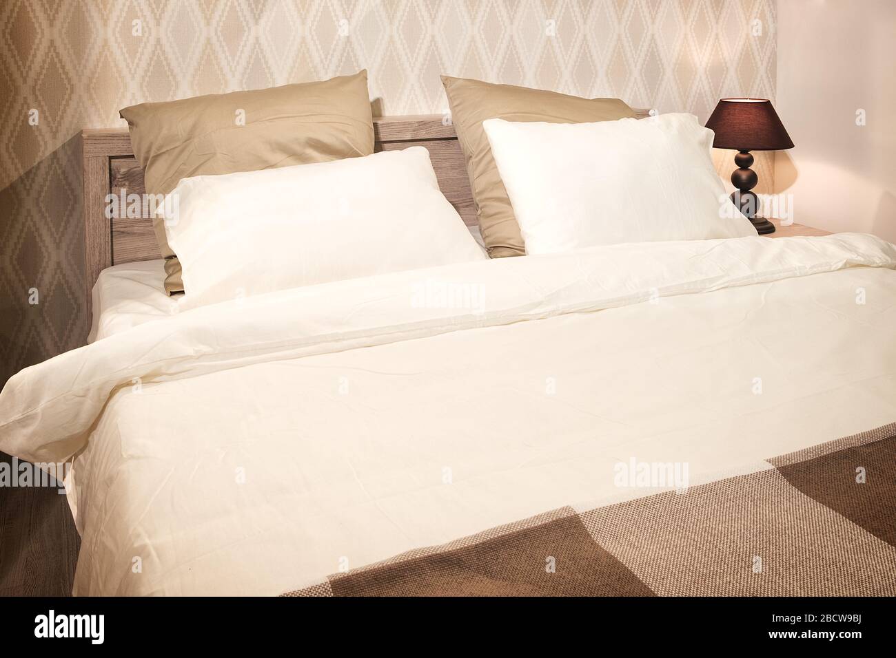 luxury modern style bedroom, Interior of a hotel bedroom Stock Photo ...
