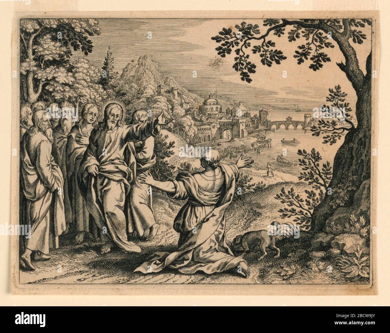 Christ Healing Daughter of Woman of Canaan. Research in Progress Christ Healing Daughter of Woman of Canaan Stock Photo