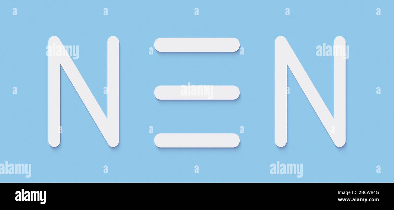 Elemental nitrogen (N2) molecule. Nitrogen gas is the main component of