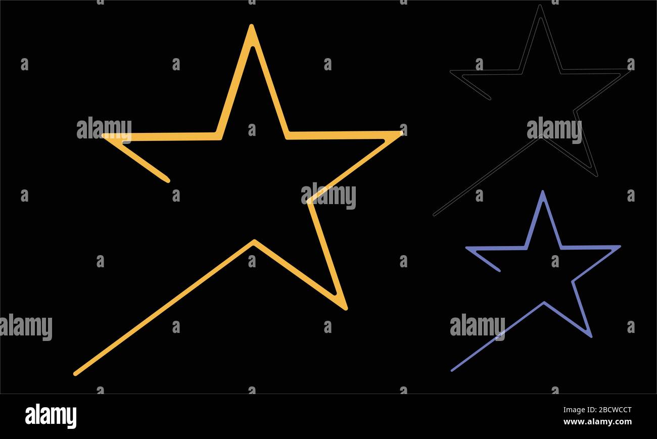 Star vector with colored design art abstract Stock Vector