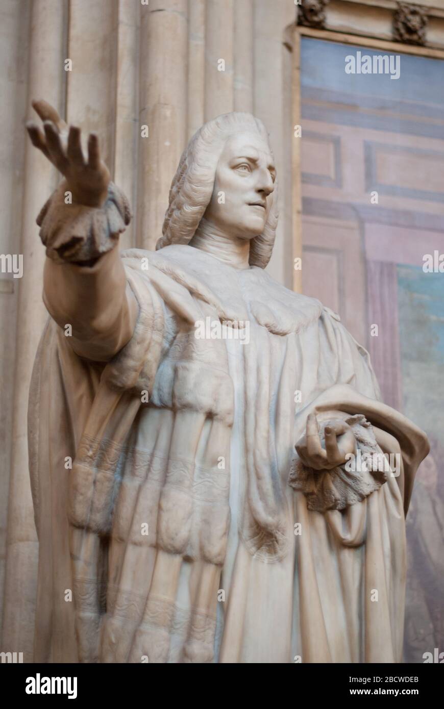 William Pitt 1st Earl of Chatham Marble Statue Westminster Hall, Palace of Westminster, London SW1 Stock Photo