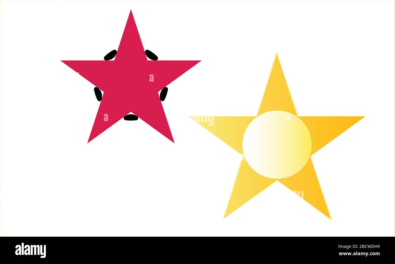 Star vector with colored design art abstract Stock Vector