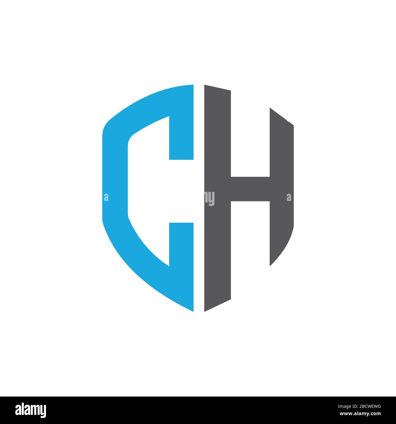 Initial letter ch logo or hc logo vector design template Stock Vector